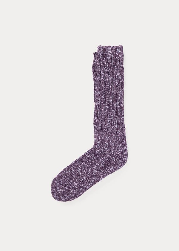 Women's Polo Ralph Lauren Cotton-Blend Ragg Crew Socks | 538769JPX